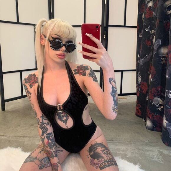 KILLSTAR Barbarella Bodysuit L Plum Black NWT - Picture 6 of 9